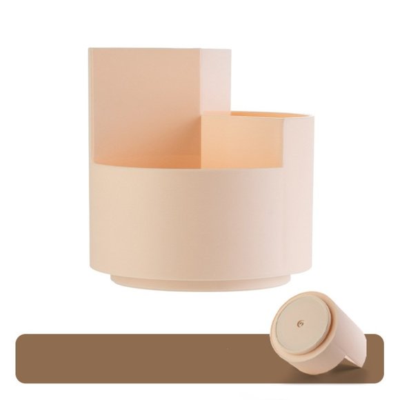 Pink 360-Degree Rotating Cosmetic Brush Holder Pen Holder Desktop Storage Organi - Picture 1 of 8